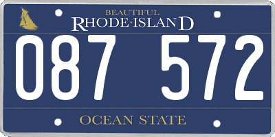 RI license plate 087572