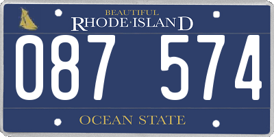 RI license plate 087574