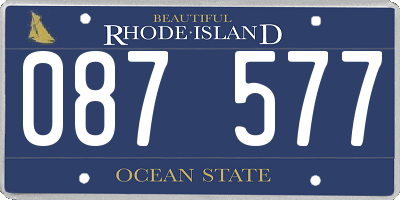 RI license plate 087577