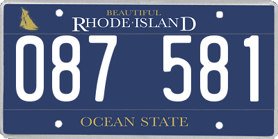 RI license plate 087581