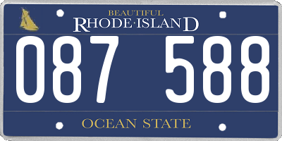 RI license plate 087588