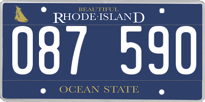 RI license plate 087590