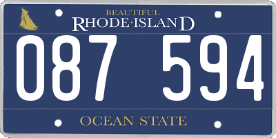 RI license plate 087594