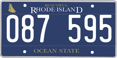 RI license plate 087595