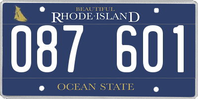 RI license plate 087601