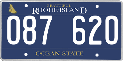 RI license plate 087620