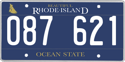 RI license plate 087621