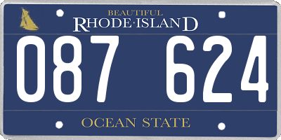 RI license plate 087624