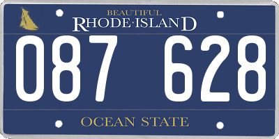 RI license plate 087628