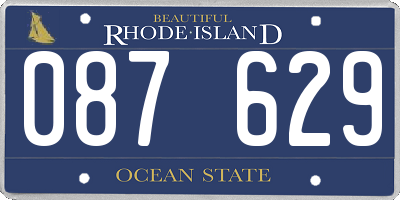 RI license plate 087629