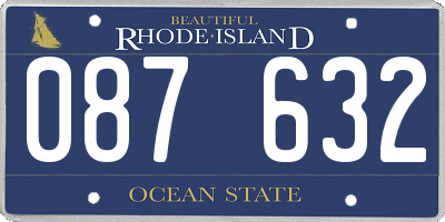 RI license plate 087632