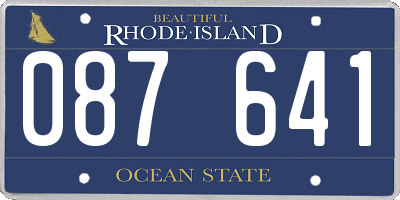 RI license plate 087641