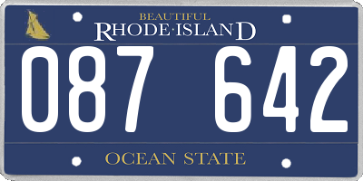 RI license plate 087642