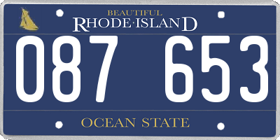 RI license plate 087653