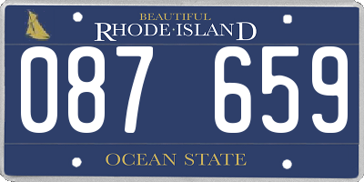 RI license plate 087659