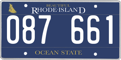 RI license plate 087661