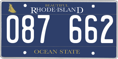 RI license plate 087662