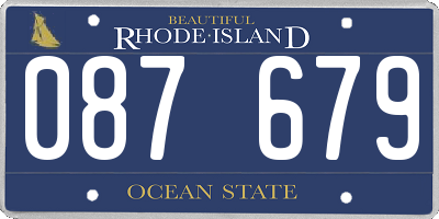 RI license plate 087679