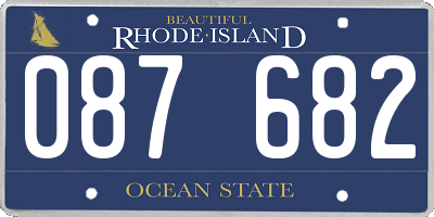 RI license plate 087682