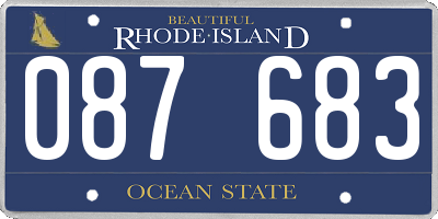 RI license plate 087683