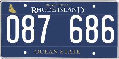 RI license plate 087686