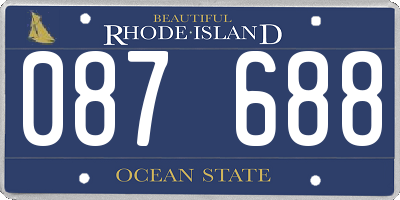 RI license plate 087688