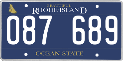 RI license plate 087689