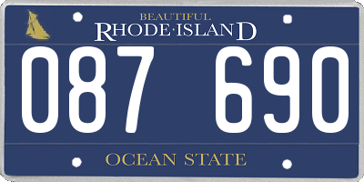RI license plate 087690