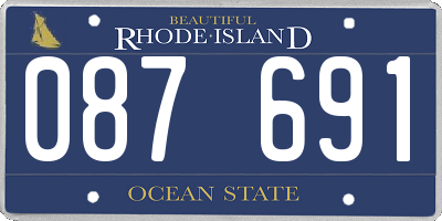 RI license plate 087691