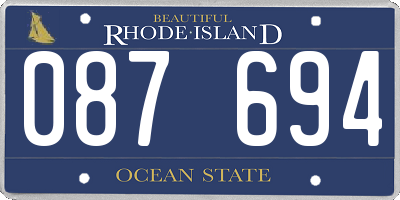 RI license plate 087694