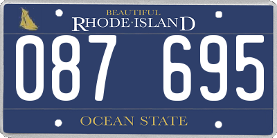 RI license plate 087695