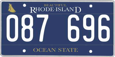 RI license plate 087696