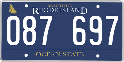 RI license plate 087697