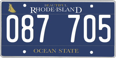 RI license plate 087705