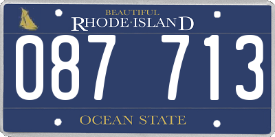 RI license plate 087713