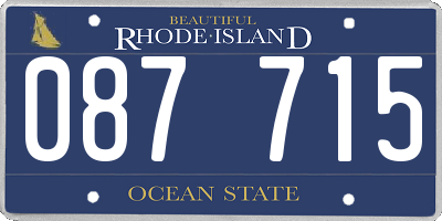 RI license plate 087715