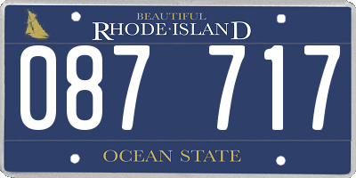RI license plate 087717