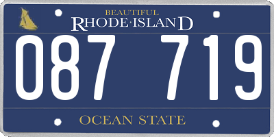 RI license plate 087719