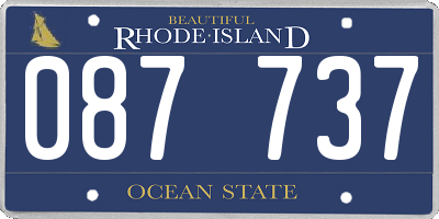 RI license plate 087737