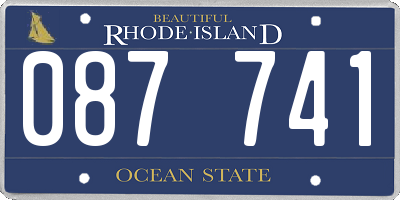 RI license plate 087741