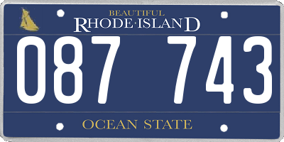 RI license plate 087743