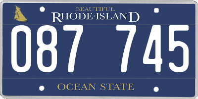 RI license plate 087745