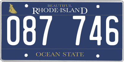 RI license plate 087746