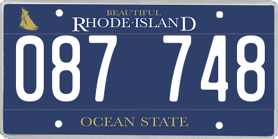 RI license plate 087748