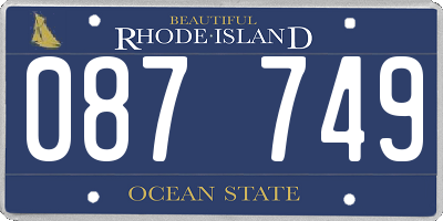 RI license plate 087749