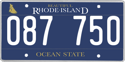 RI license plate 087750