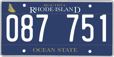 RI license plate 087751