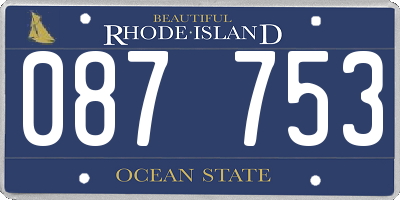 RI license plate 087753