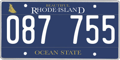 RI license plate 087755
