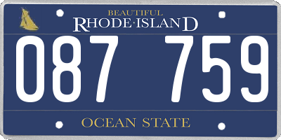 RI license plate 087759
